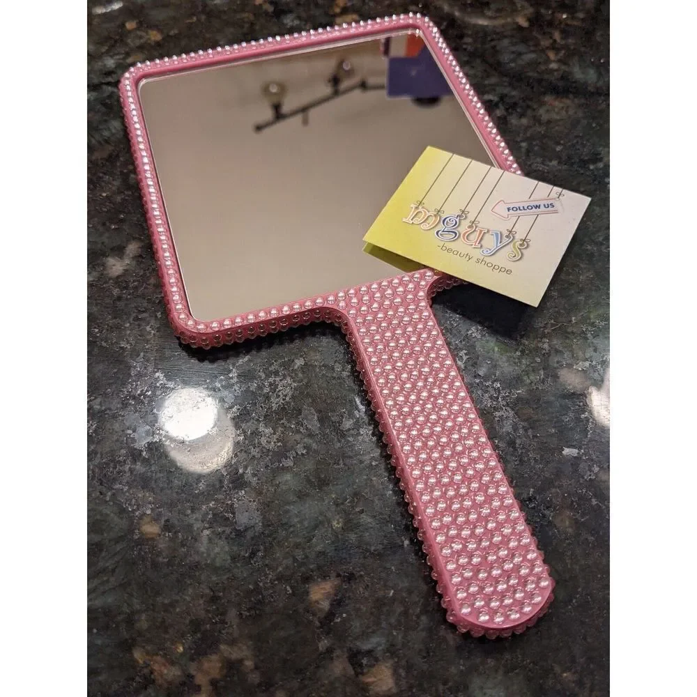 ANASTASIA Beverly Hills ABH AMREZY Pink Bedazzled Handheld Mirror BNIB HTF